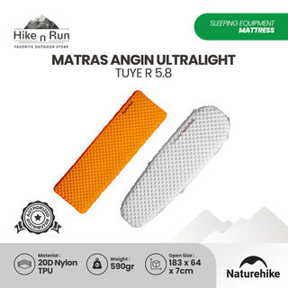 Naturehike Matras Angin Lipat Hiking Ultralight Tuye R5.8 CNH22DZ016 Sleeping Pad Camping