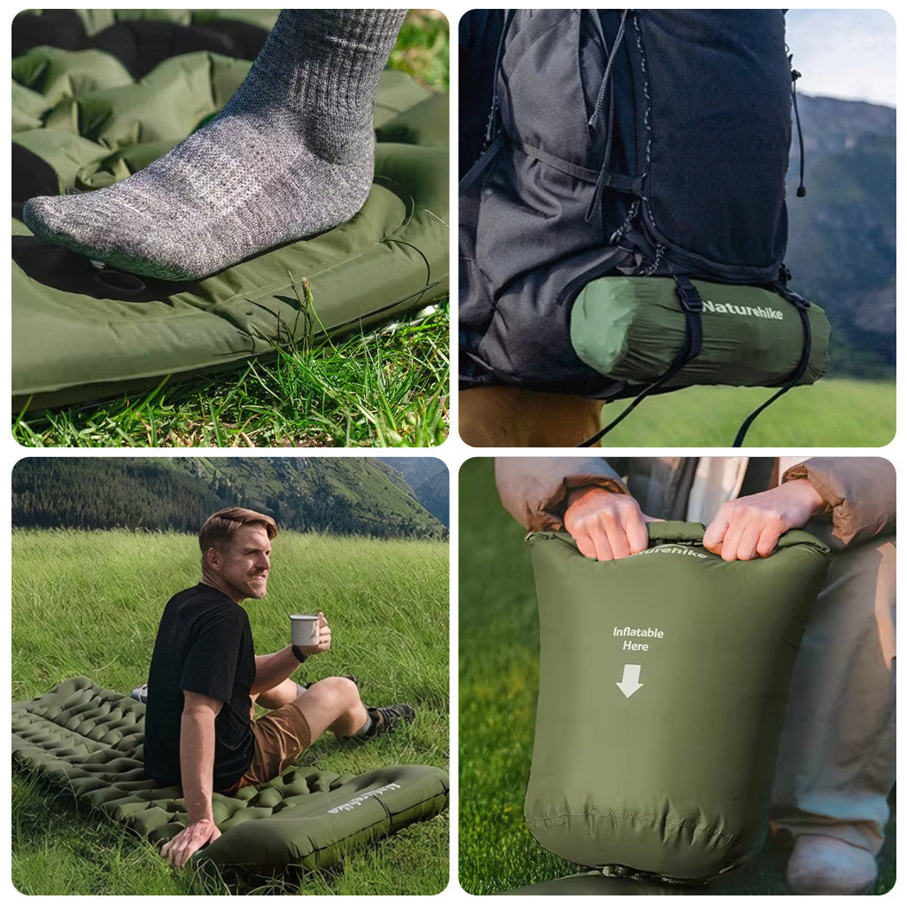 Naturehike Matras Angin Camping Portable FC01 CNK2550WS019 Ultralight Hiking Outdoor Mattress R1.6