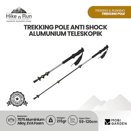 Mobi Garden Trekking Pole Telescopic 7075 Aluminium NX25667010 Trekpole Anti-Shock Ultra Light Tongkat Gunung Lipat Teleskopik Hiking Camping NX25667011