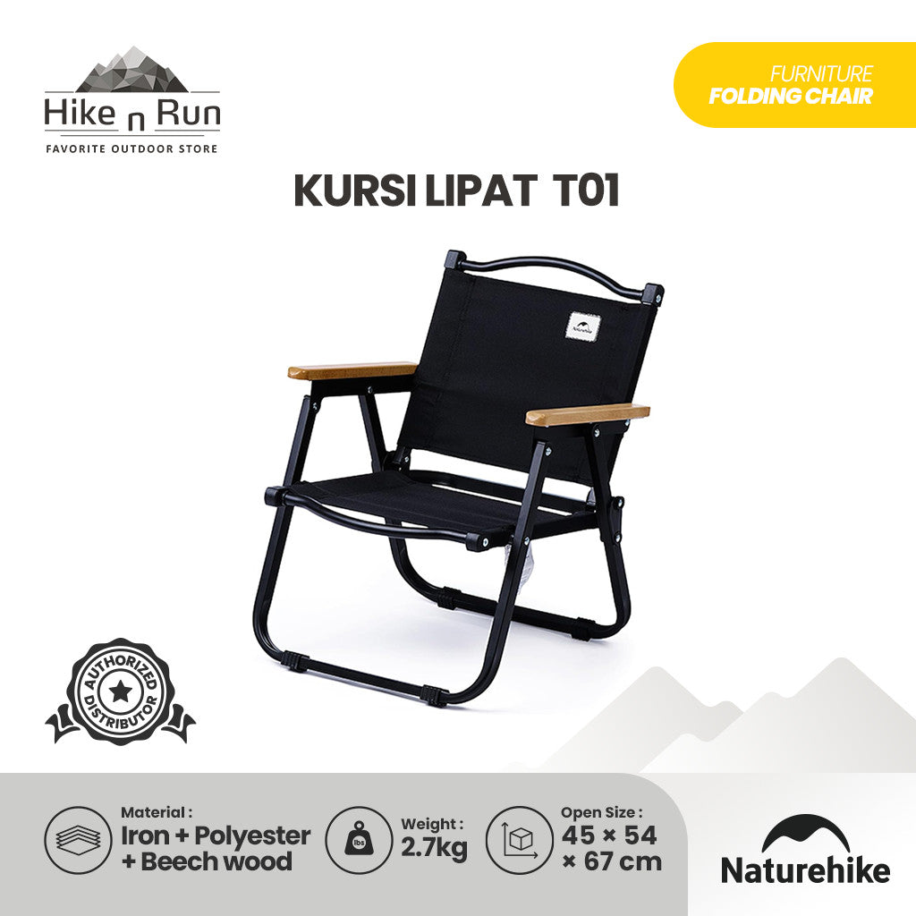 Naturehike Kursi Lipat Camping Mancing CNK2300JU012 Portable Outdoor Iron Chair