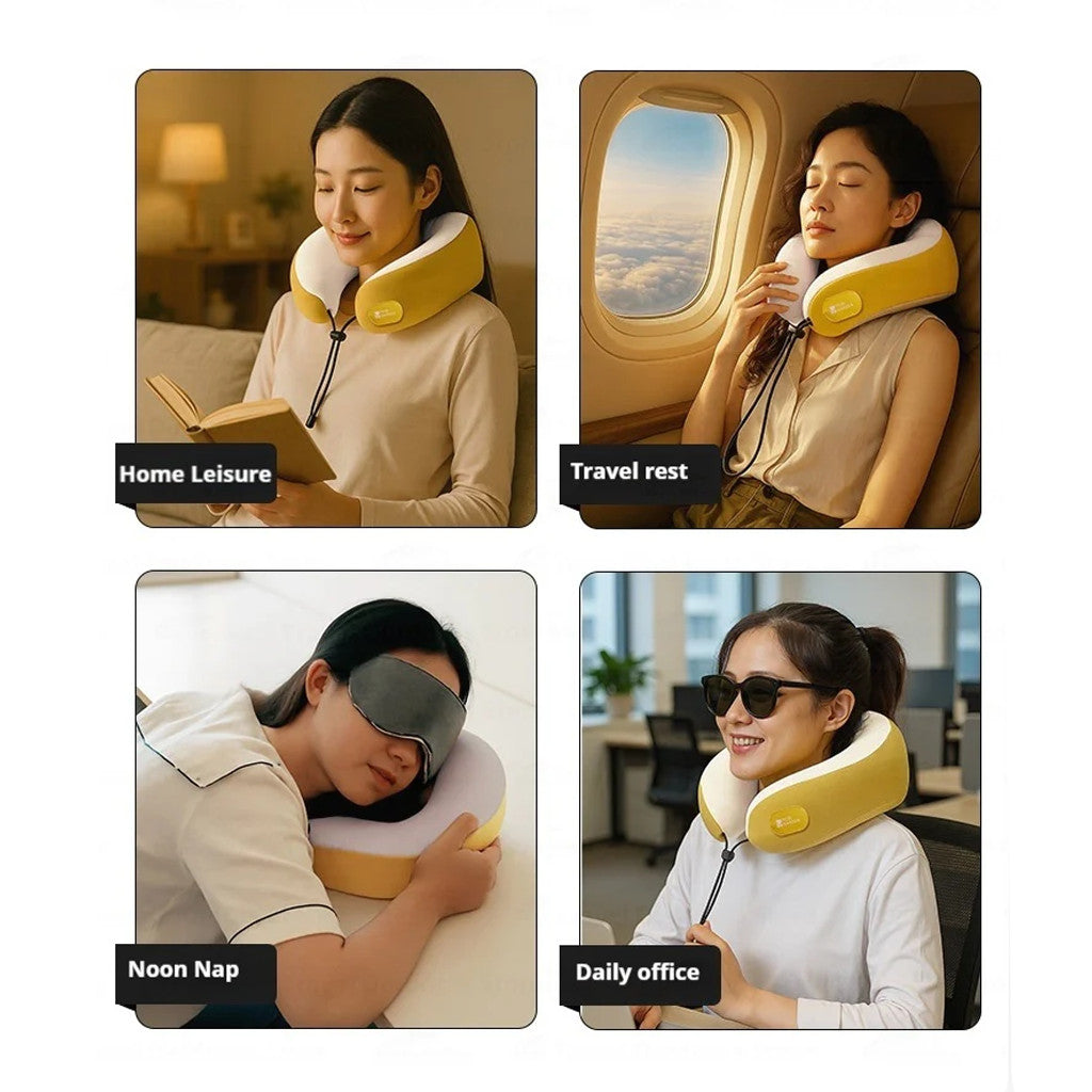 Mobi Garden Bantal Leher U Shape Memory Foam Nyaman NX25683002 U-Shaped Pillow Neck Travel Camping Portable