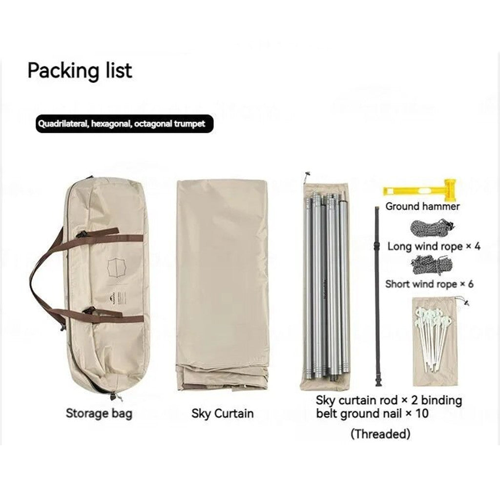 Naturehike Flysheet Tent Cloud Sky Titanium Coating C2350WS010 TiBlack Shelters Kanopi Tenda Camping