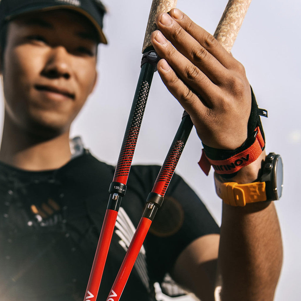 AONIJIE E4218 Trekking Pole Folding Carbon - Tongkat Hiking Lari Lipat Ringan UltraLight Trail Run Outdoor Trekking Gunung Camping/Mendaki