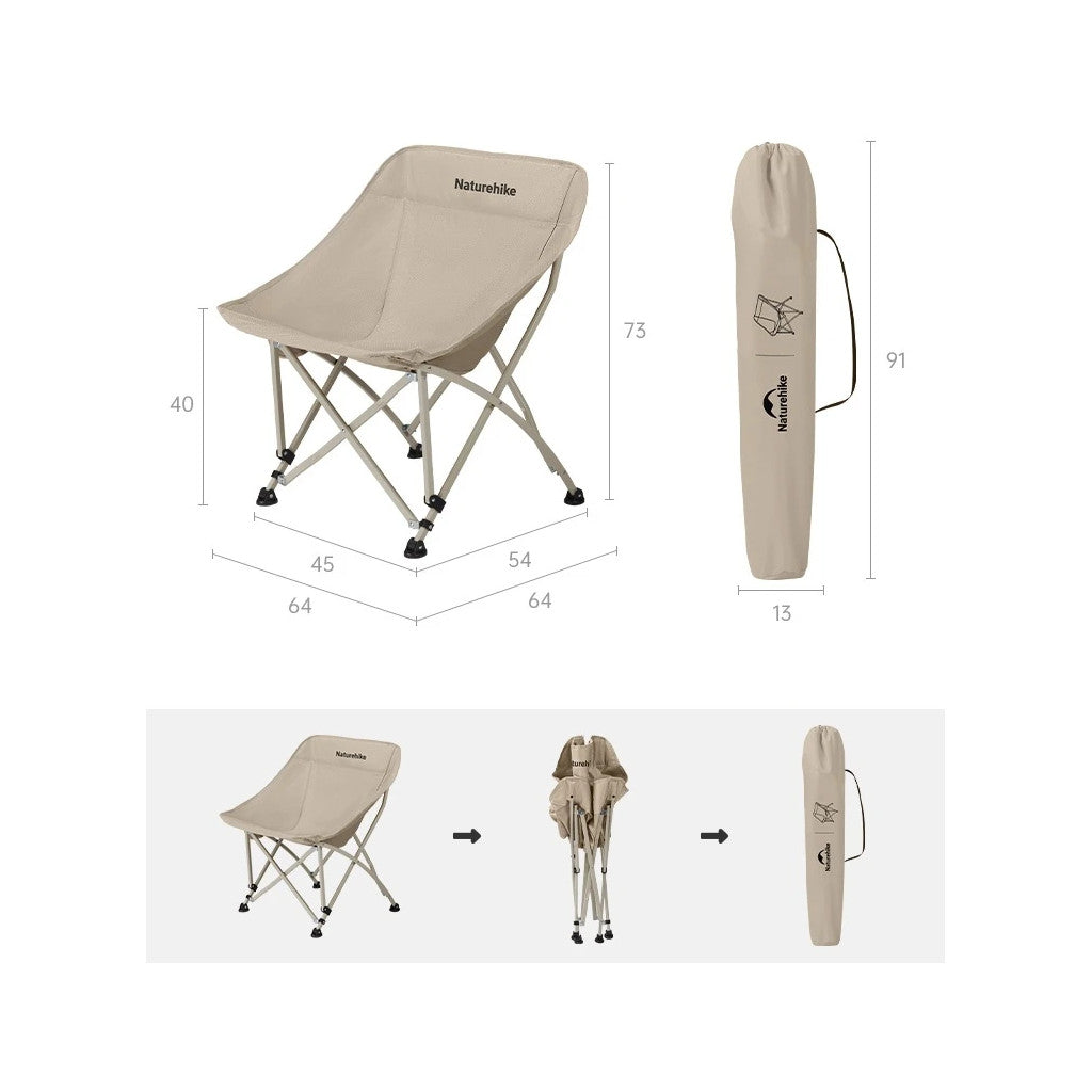 Naturehike Kursi Camping Memancing Lipat T04 Stellaluna CNK2550JJ022 Moon Chair Camping Glamping Picnic