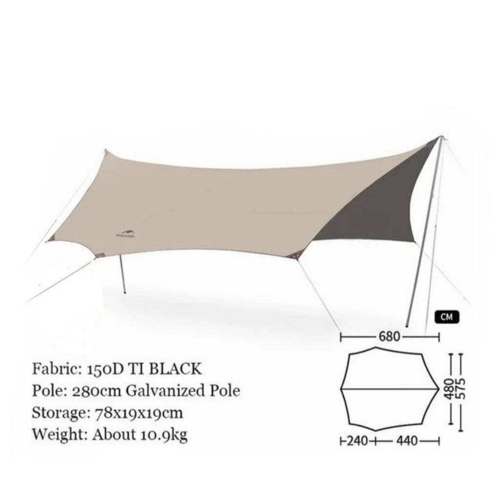 Naturehike Flysheet Tent Cloud Sky Titanium Coating C2350WS010 TiBlack Shelters Kanopi Tenda Camping