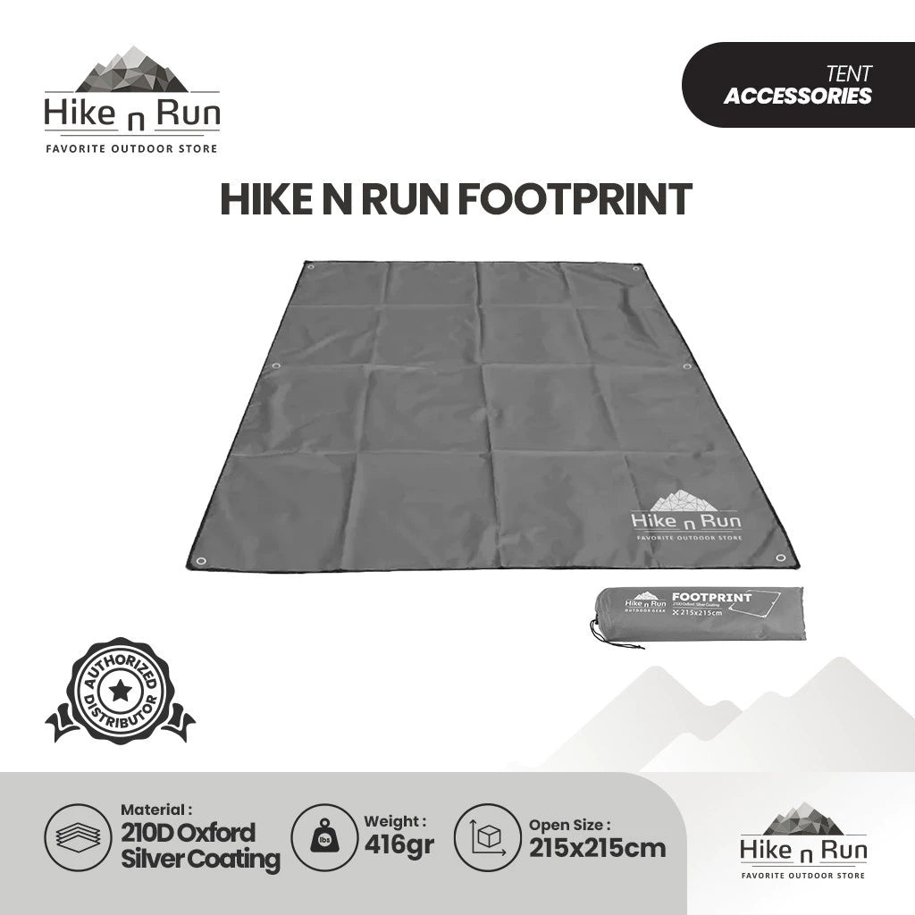 Hike n Run Footprint Alas Tenda Camping 3- 4 Orang HNR24FP01