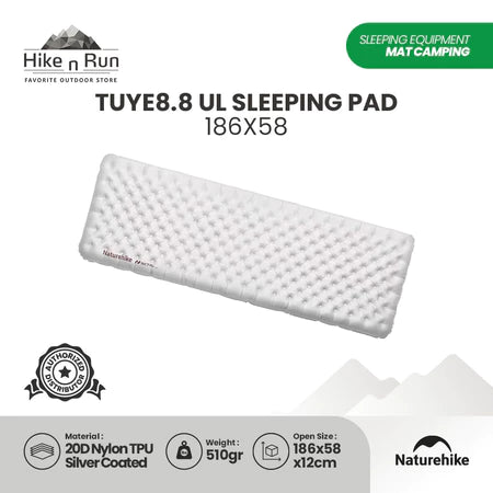 Naturehike Matras Angin Lipat Hiking Ultralight Tuye R8.8 CNK2450WS015 Sleeping Pad Camping