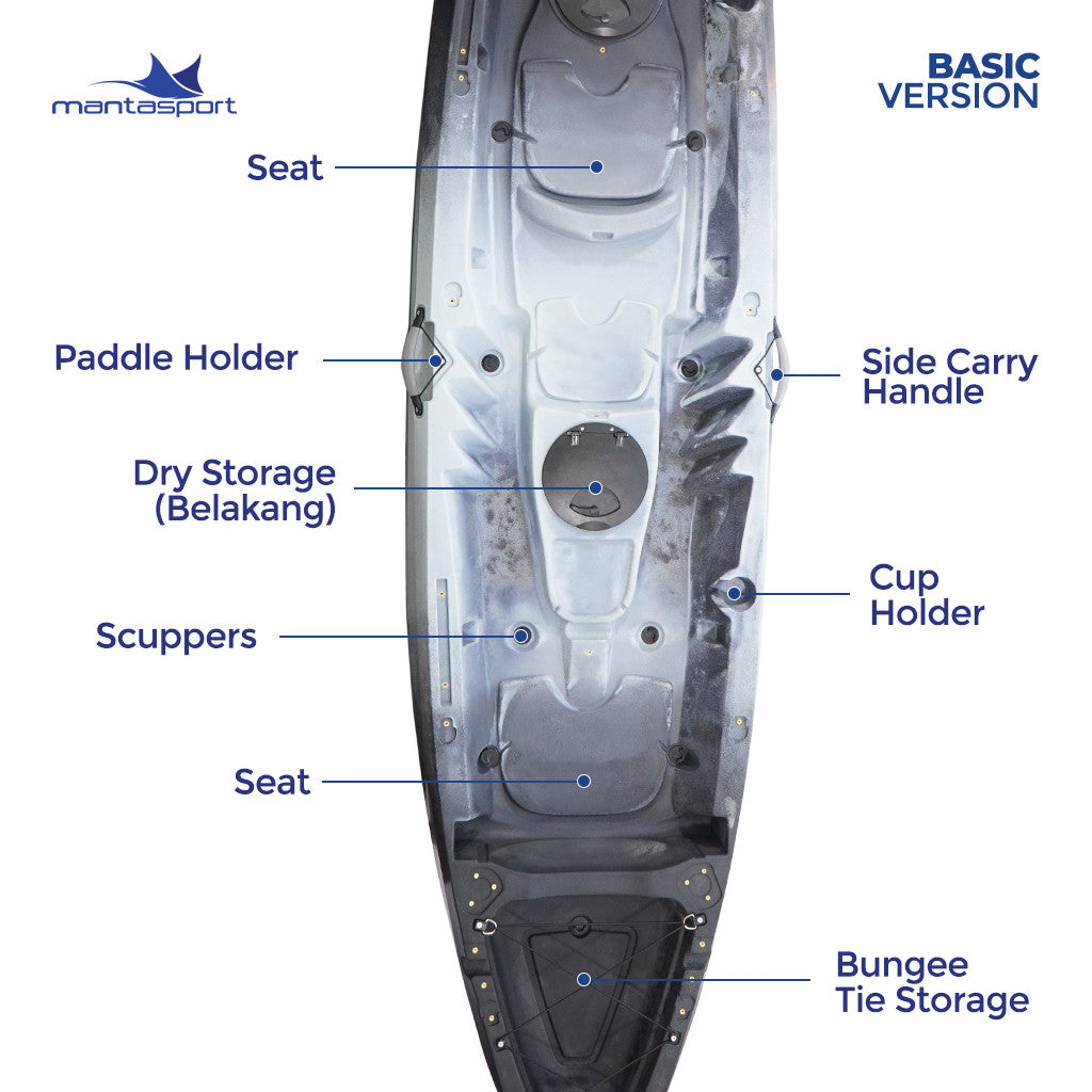 Mantasport Kayak Nusa Basic Kapasitas 2-3 Orang