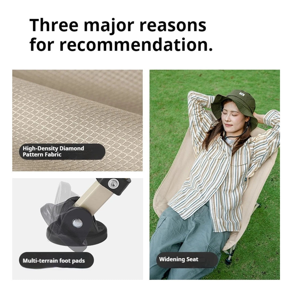 Naturehike Kursi Camping Memancing Lipat T04 Stellaluna CNK2550JJ022 Moon Chair Camping Glamping Picnic