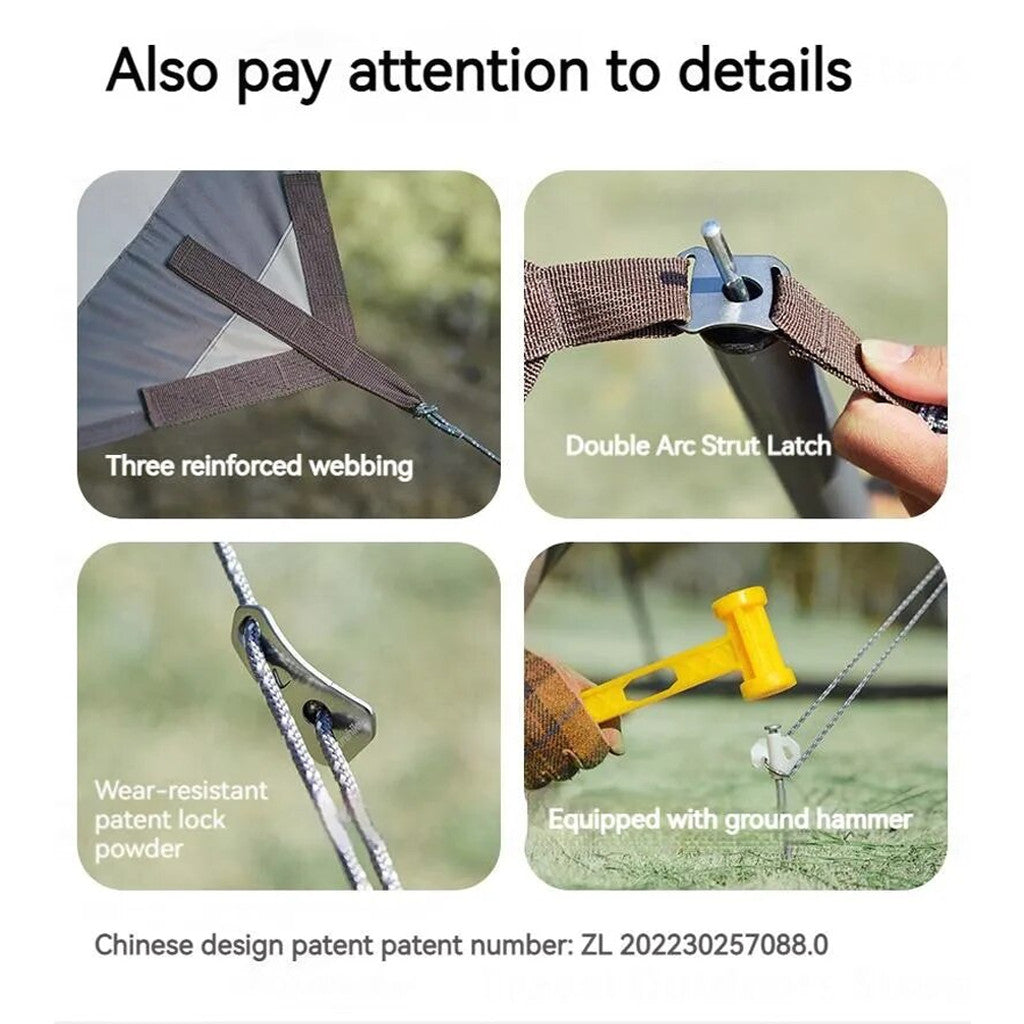 Naturehike Flysheet Tent Cloud Sky Titanium Coating C2350WS010 TiBlack Shelters Kanopi Tenda Camping