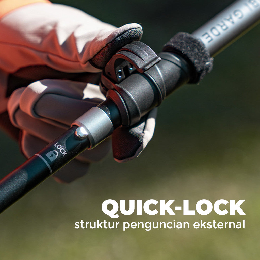 Mobi Garden Trekking Pole Hiking Lipat Alumunium ZT NX25667012 Ultra Light Z-Pole Portable Trekpole Pendaki Trail Run NX25667013