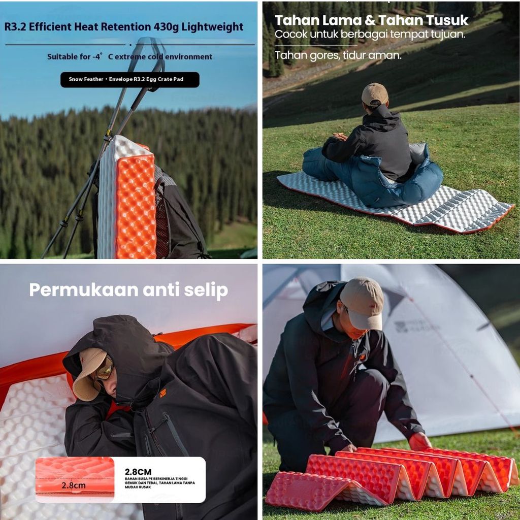 Matras Lipat IXPE R-Value 3.2 Mobi Garden NX25663013 Pad UL Ultralight Egg Crate R Value 3.2 NX25663014