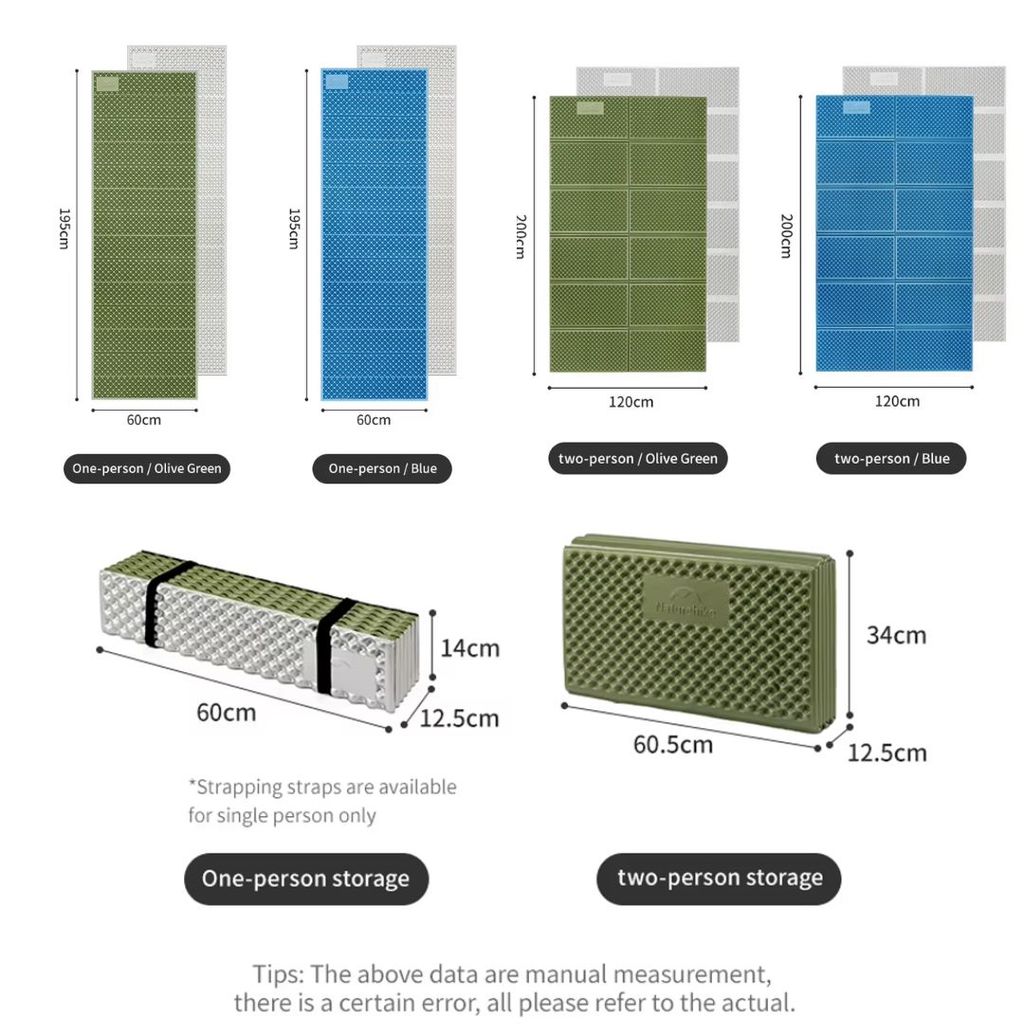 Naturehike Matras Lipat Camping Double Single R1.8 CNK2450WS044 Egg Crate IXPE Ultralight Hiking