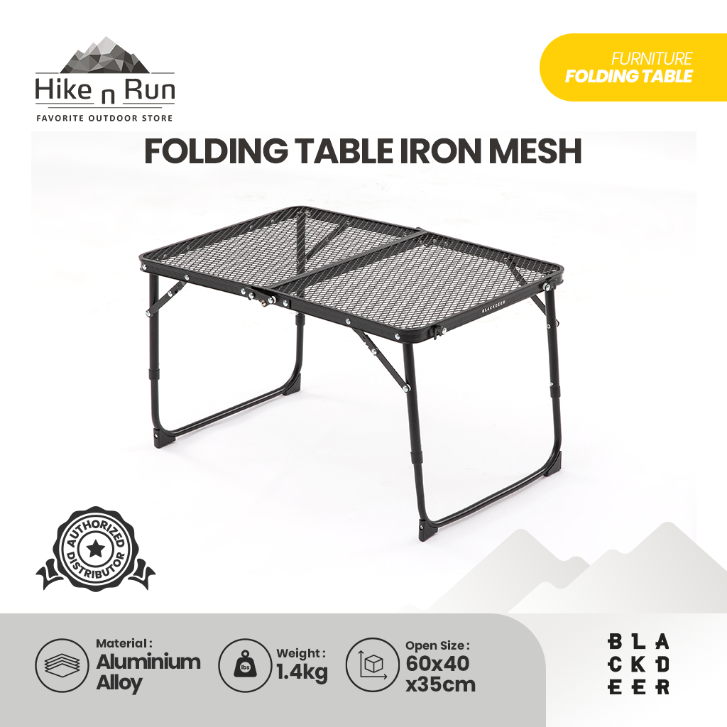 Meja Lipat Blackdeer BD12012601 Folding Table Iron Mesh