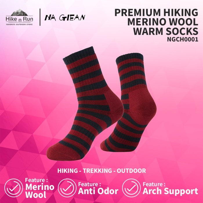 Kaos Kaki Hangat Na Giean NGCH0001 Hiking Merino Socks