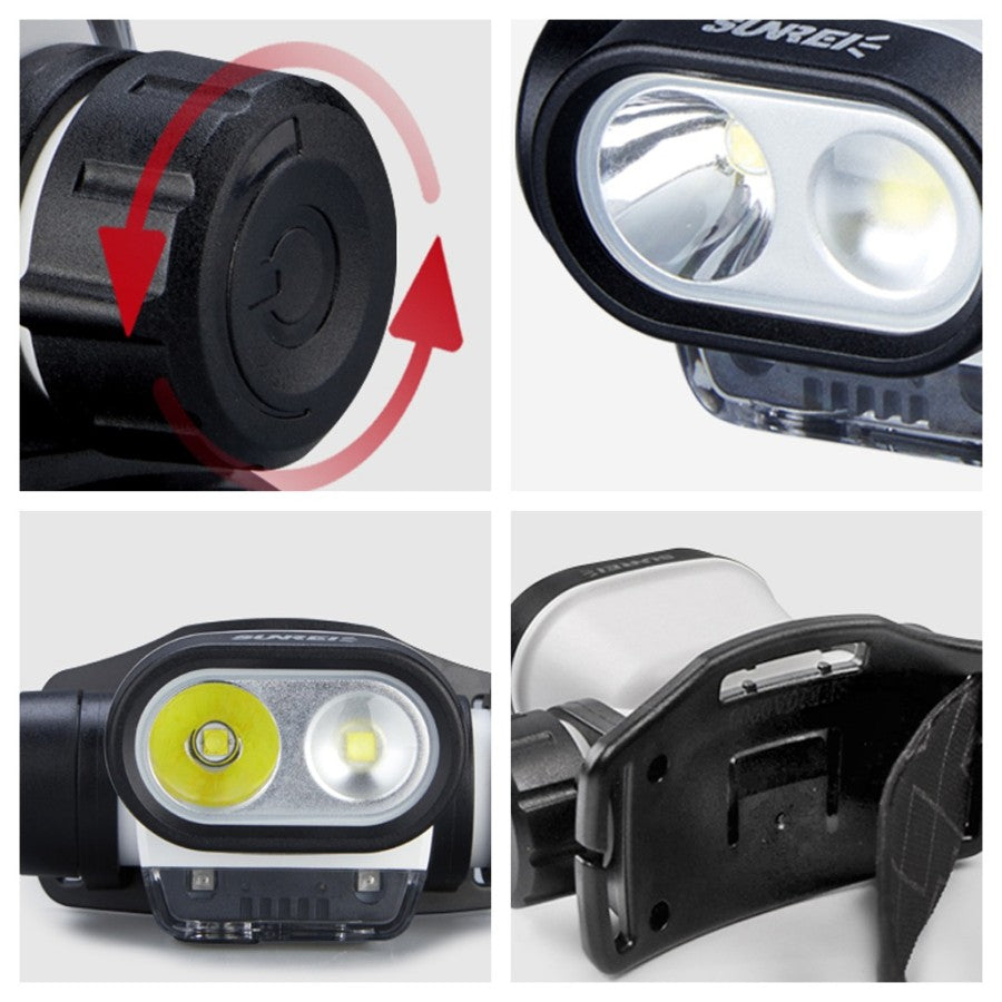 Lampu Kepala Sunrei MUYE 3 Emergency Outdoor Headlamp