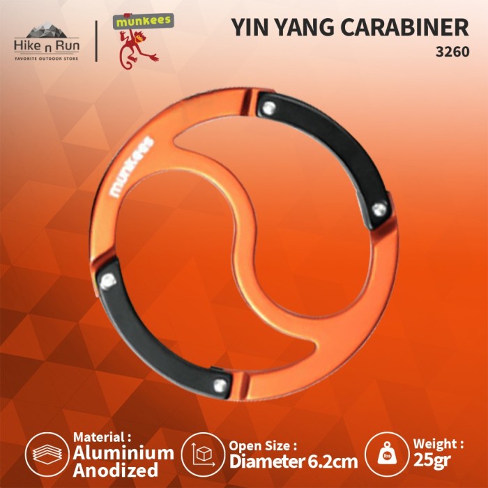 Aksesoris Carabiner Munkees 3260 Yin Yang Carabiner