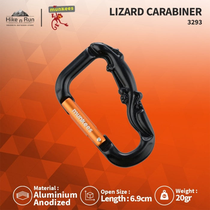 Aksesoris Carabiner Munkees 3293 3D Lizard Carabiner