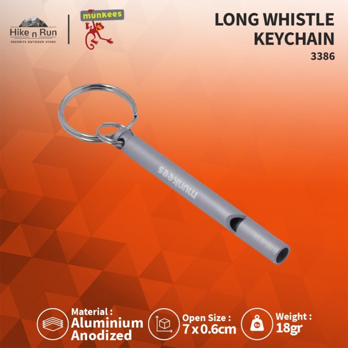 Gantungan Kunci Peluit Munkees 3386 Long Slim Whistle