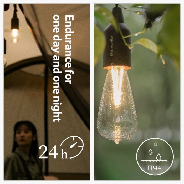 Lampu Gantung Retro Naturehike NH21ZM002 Wood PC LED Bubble Light