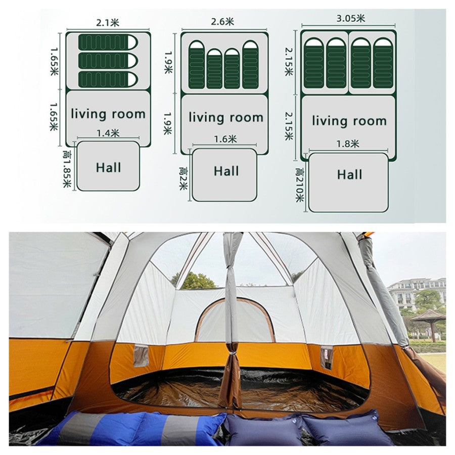 Tenda Keluarga Tentastic All Pro Star APZ073-2 Tent Camping 8-10P