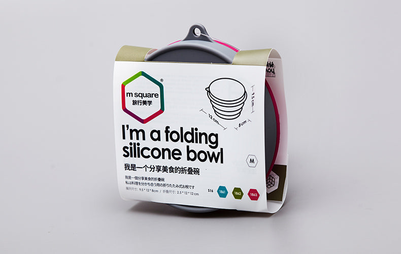 M-Square Smart Folding Silicone Bowl & Cup