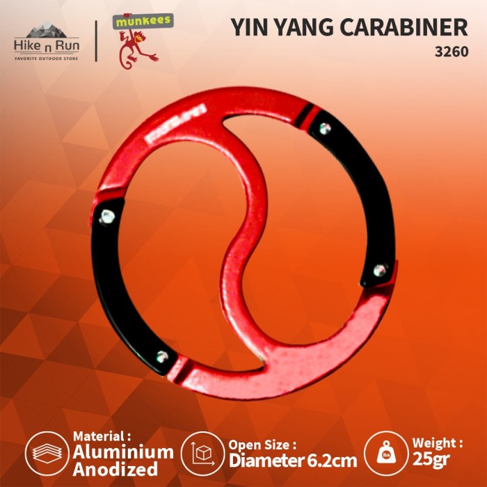 Aksesoris Carabiner Munkees 3260 Yin Yang Carabiner