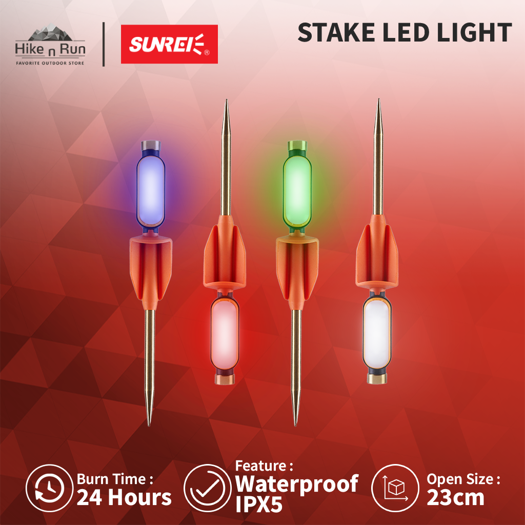 Sunrei Pasak Tenda LED Stainless Steel Stake Light