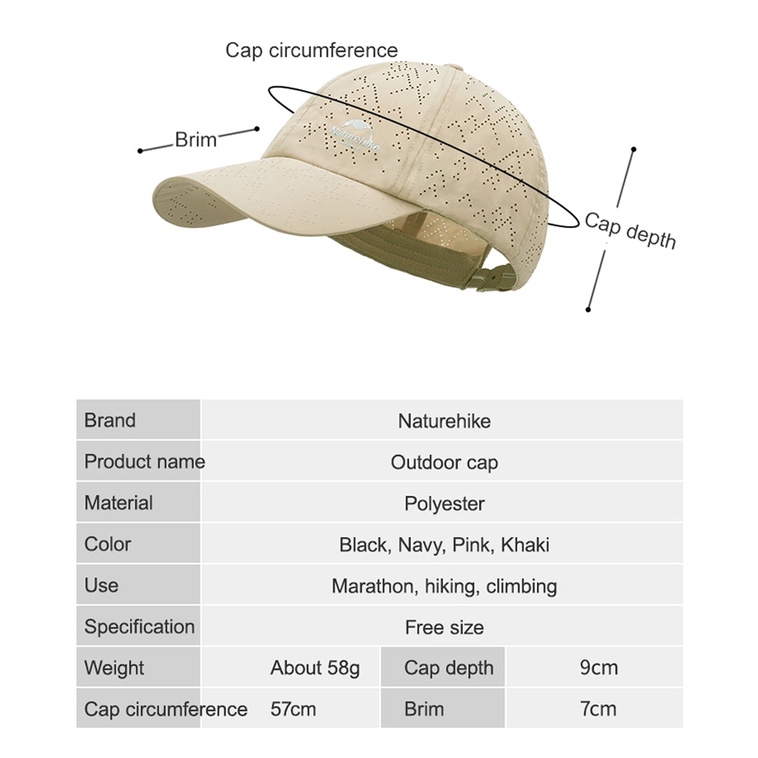 Naturehike Outdoor Quick Dry Peaked Cap NH20FS003