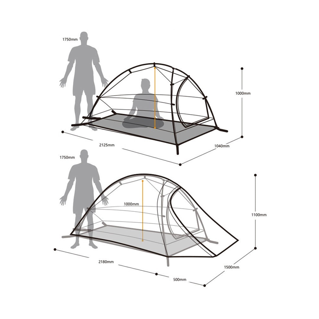 Naturehike Tent Cloud Up 1P 20D NH15T001-T