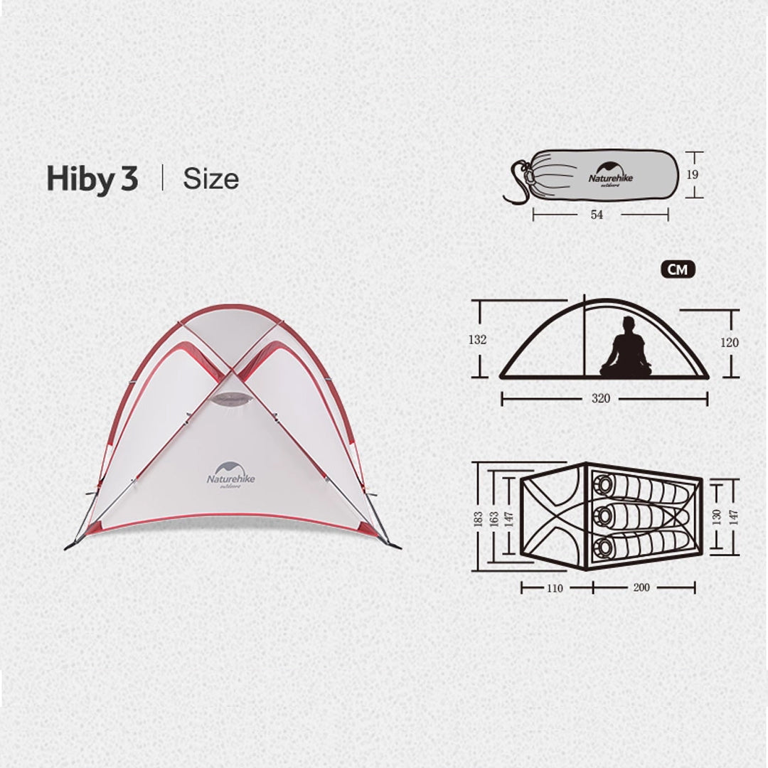 Naturehike Hiby Tent Upgrade 3P 20D NH19ZP016