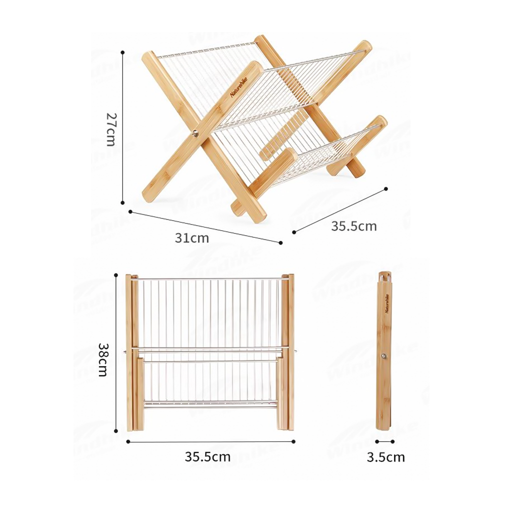 Rak Piring Camping Lipat Naturehike CNH22SN003 SS Folding Drain Rack