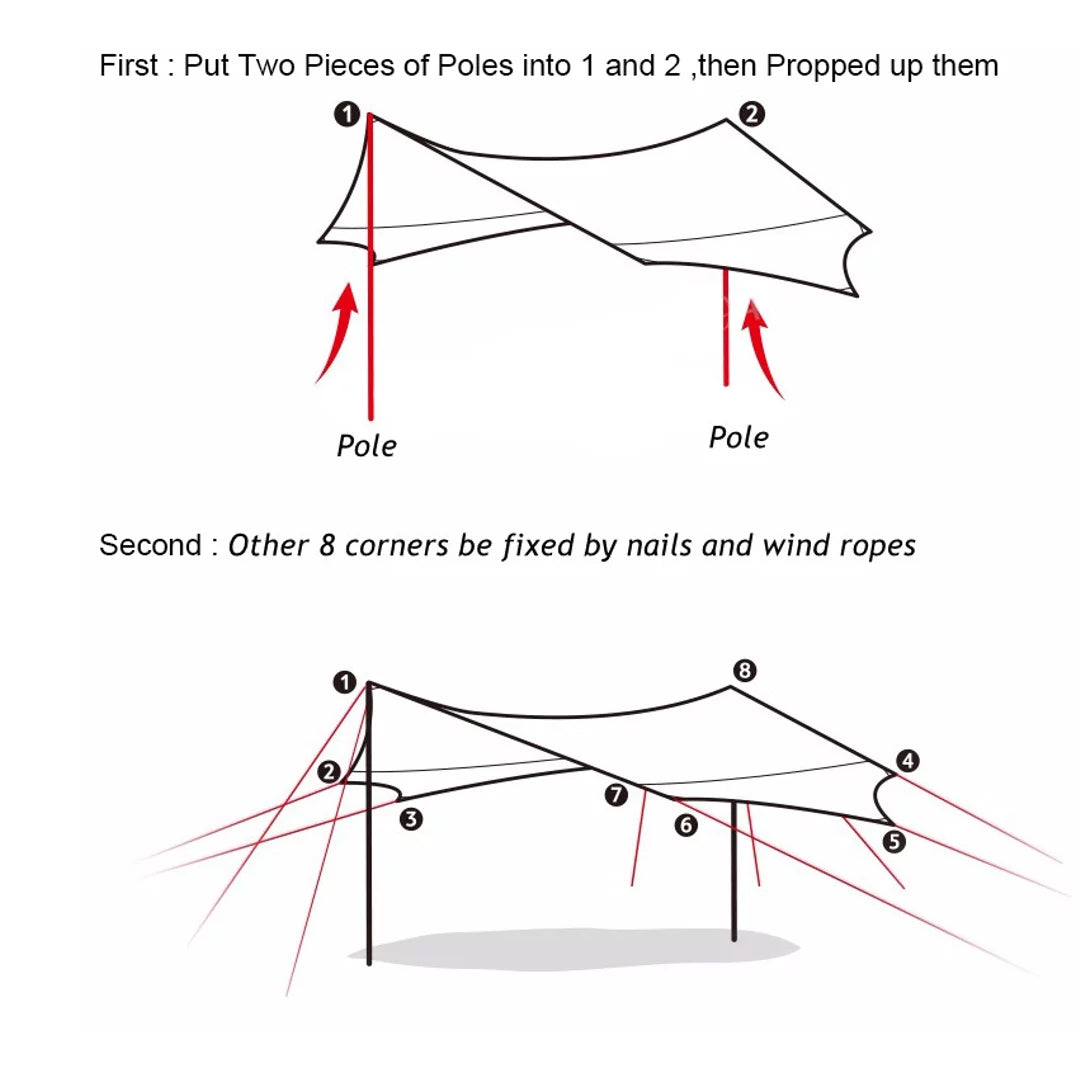 Naturehike Hexagonal Canopy Flysheet Tent NH16T013-S & NH16T012-S