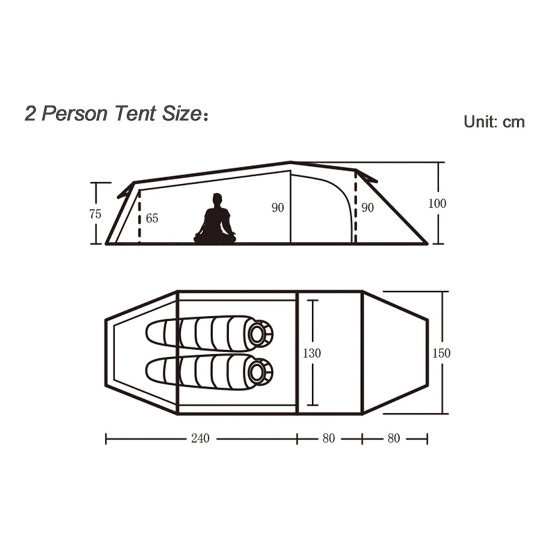 PREORDER!!! Naturehike Tenda Ultralight 2P Opalus (15D) NH20ZP001