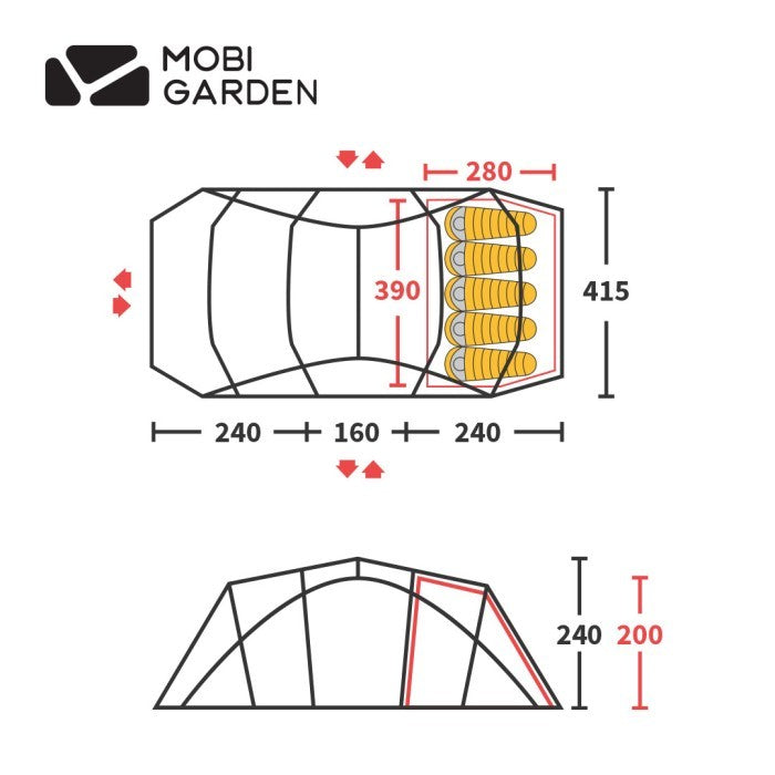 Mobi Garden Sojourn Tenda Glamping NX20561032G00799