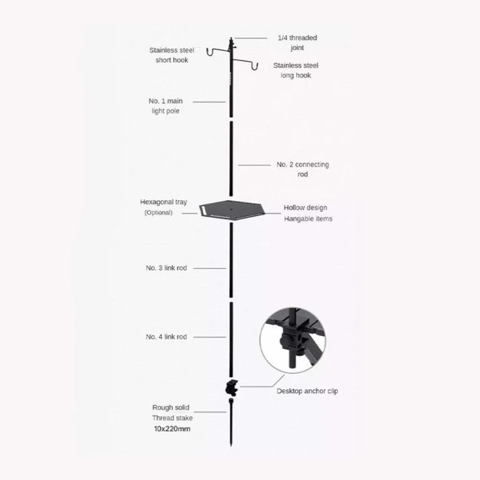 DISCONTINUE!!! TIANG LAMPU GANTUNG BLACK DOG BD-DJ001 STAND LAMP HOLDER