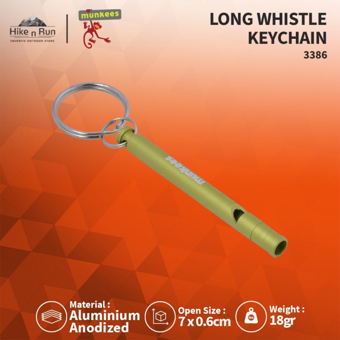 Gantungan Kunci Peluit Munkees 3386 Long Slim Whistle