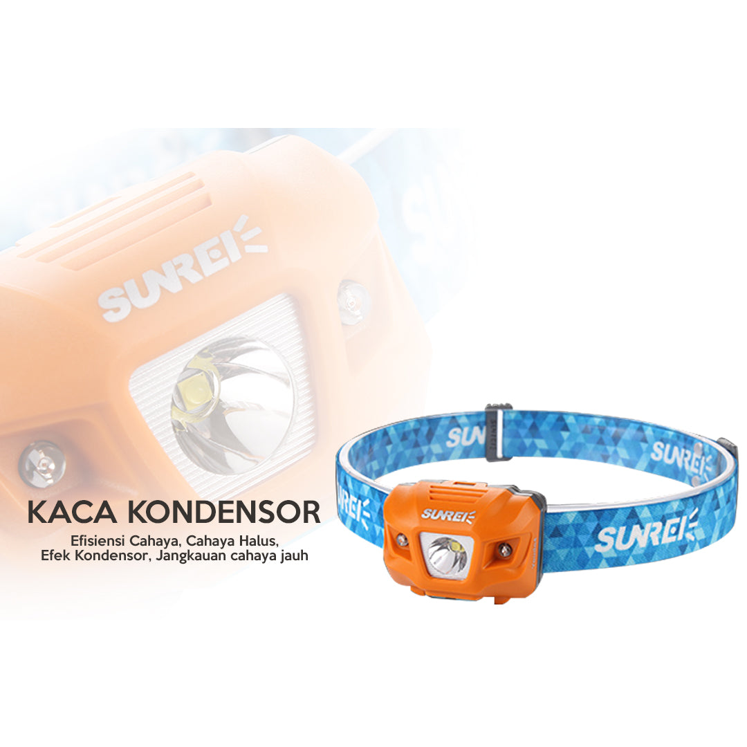 Sunrei Headlamp / Lampu Kepala Youdo 4  335 LUMENS - Hike n Run