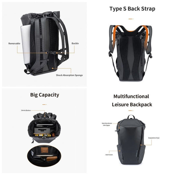 Naturehike Urban Waterproof Casual Backpack 25L NH20BB001