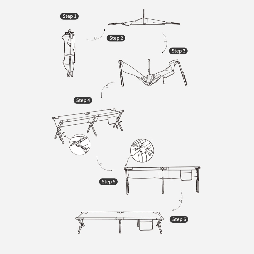 Naturehike Folding Camp Bed XJC03 NH19X003-C