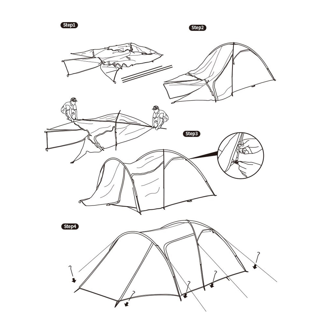 Naturehike Tent Knight 3 Camping NH19G001-Y