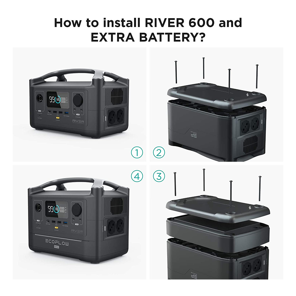 POWER STATION PORTABLE ECOFLOW RIVER MAX 288Wh+ BATTERY 288Wh