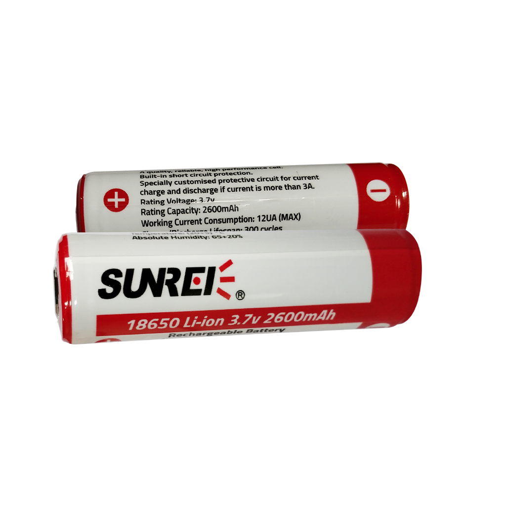 Baterai Li-Ion Sunrei Battery Lithium 2600 mAH w/ Protection Board
