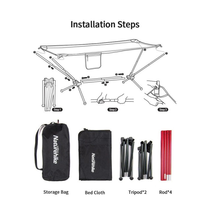 Hammock Lipat Naturehike NH20JJ011 Stand Folding Hammock