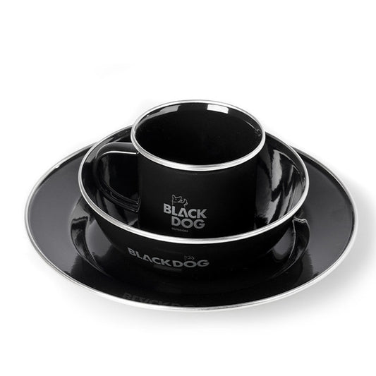 TABLEWARE CAMPING BLACK DOG BD-YC00 ALAT MAKAN MANGKOK PIRING GELAS MUG ENAMEL