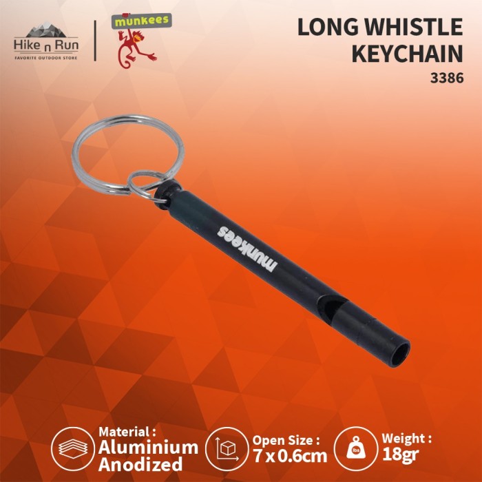 Gantungan Kunci Peluit Munkees 3386 Long Slim Whistle