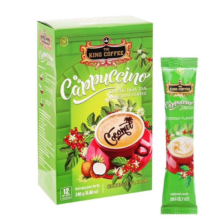 KOPI VIETNAM KING COFFEE CAPPUCCINO INSTANT COCONUT FLAVOR G7 12 STIKS