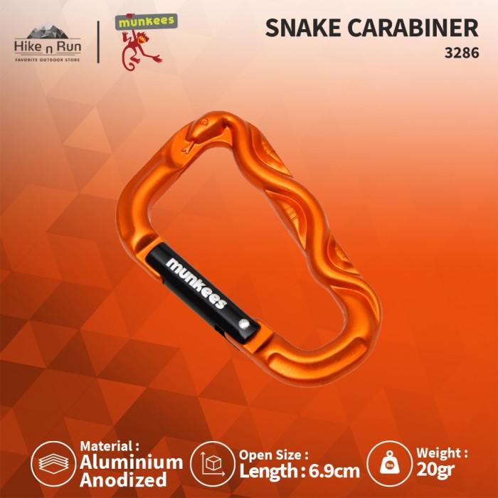 Aksesoris Carabiner Munkees 3286 3D Snake Carabiner