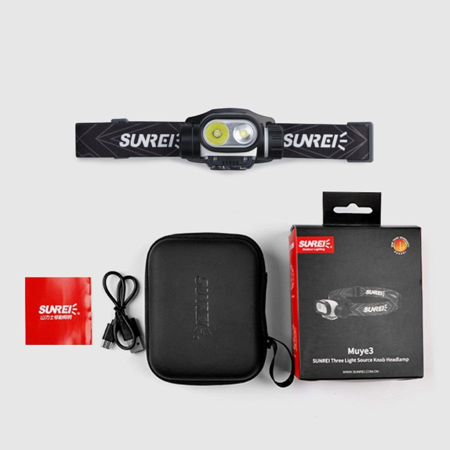 Lampu Kepala Sunrei MUYE 3 Emergency Outdoor Headlamp