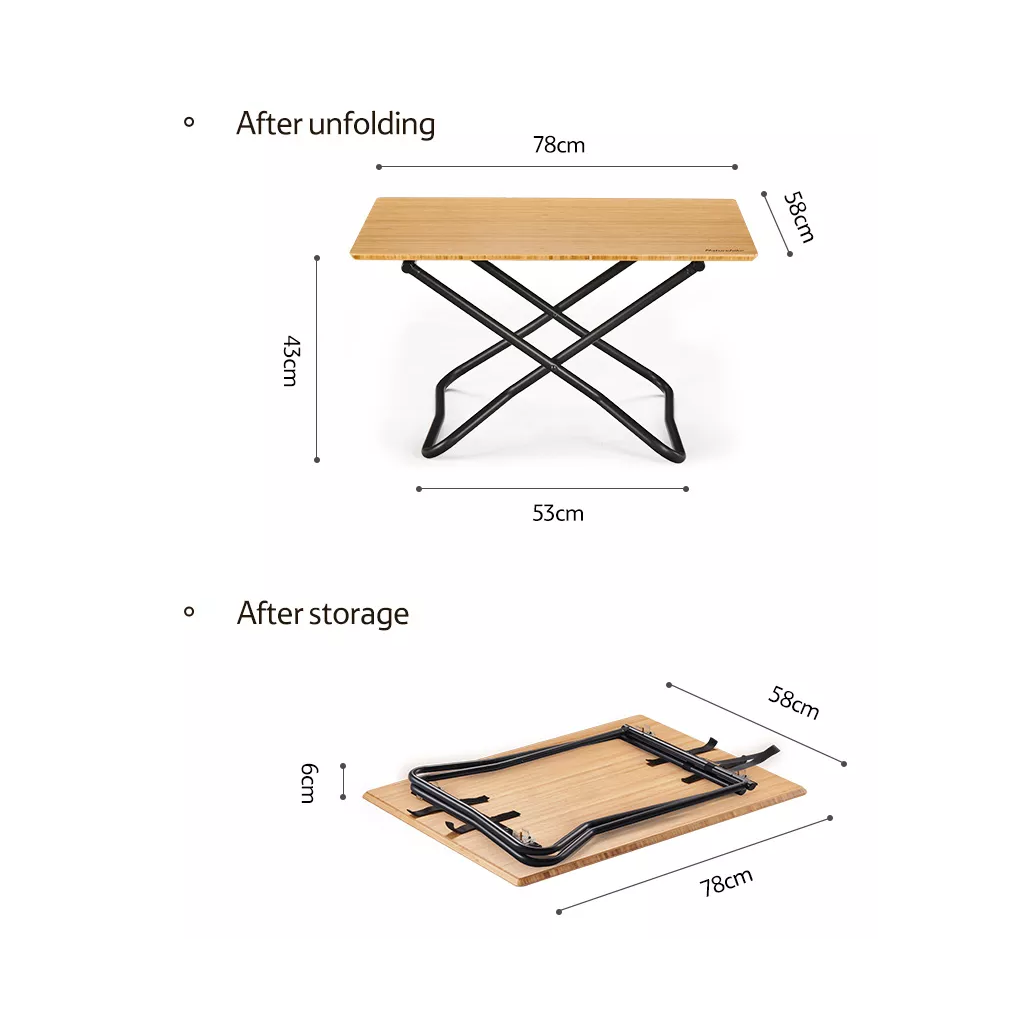 NATUREHIKE MEJA LIPAT BAMBOO MODEL “X” NH22JU012